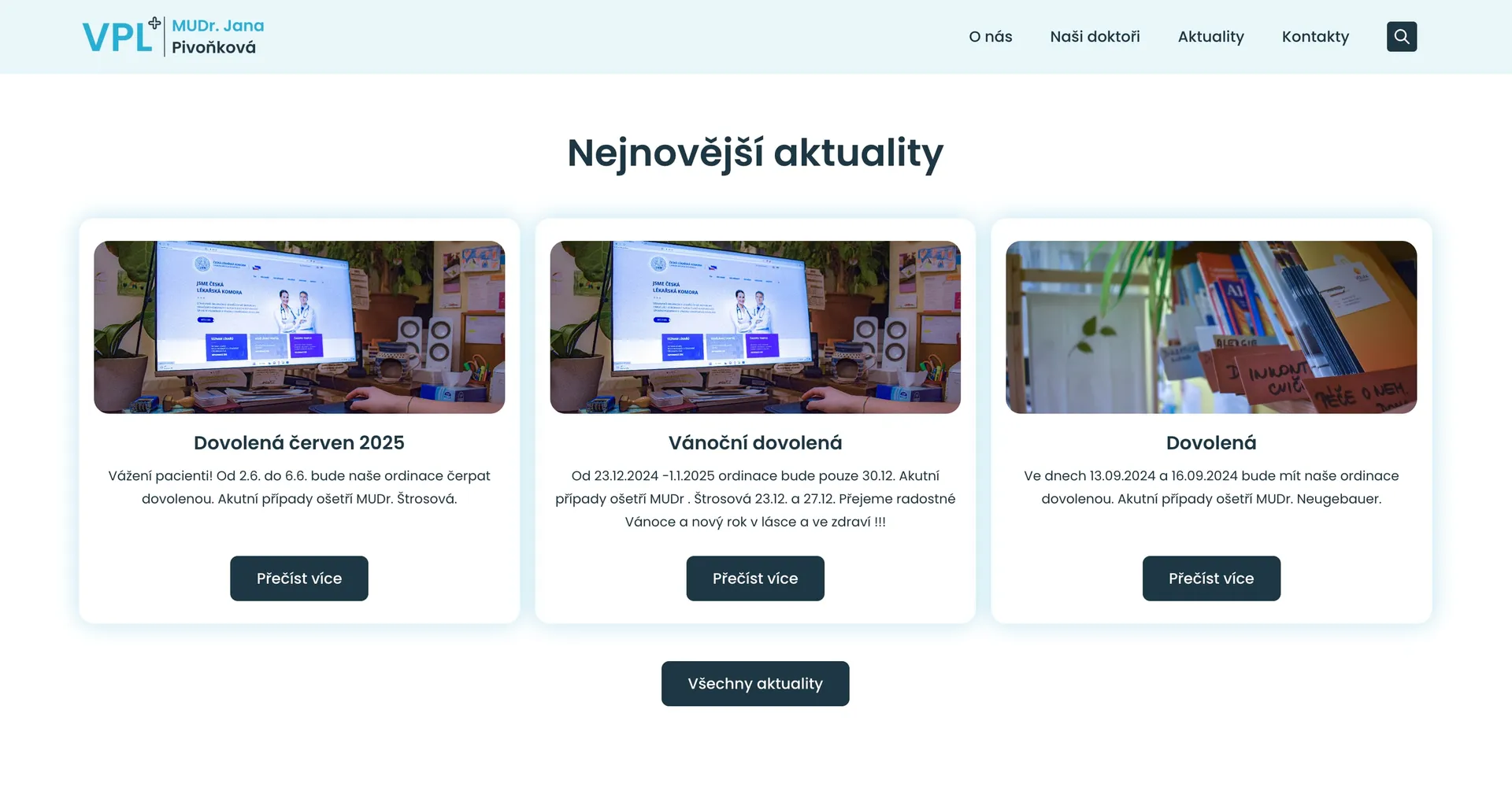Information website for a general practitioner – 1/1